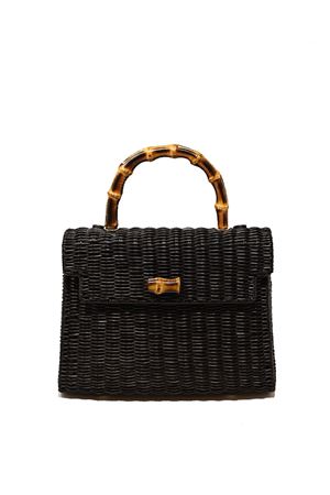 Mini handbag with bamboo handle Laboratorio Capri | 110NERO